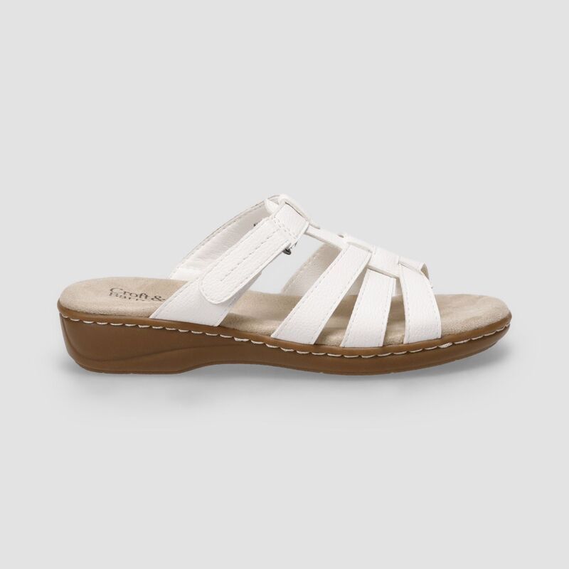 クロフト＆バロー レディース シューズ サンダル Croft Barrow Magnuss Womenstrappy Sandals White ホワイト