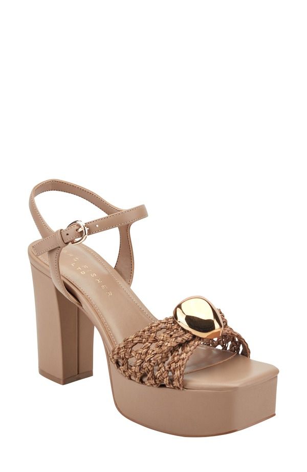 マーク・フィッシャー レディース シューズ ヒール プラットフォーム サンダル アンクル Marc Fisher LTD Cabell Ankle Straplatform Sandal Medium