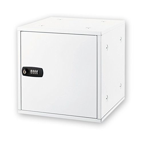 アスカ ロッカー 組立式収納ボックス スチール製 ダイヤル錠 スタッキング可 SB500W ホワイトma