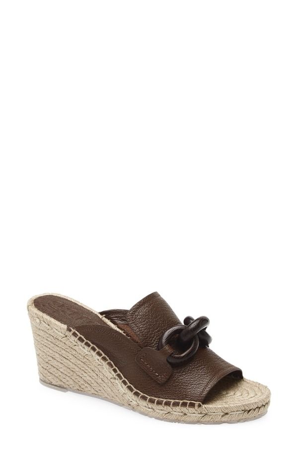 ペドロガルシア レディース シューズ ヒール サンダル Pedro Garcia Oliveta Wedge Sandal Chestnut Petite Grain