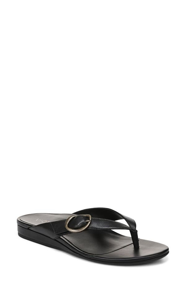 バイオニック レディース シューズ ヒール Vionic Grove Flip Flop Black ブラック