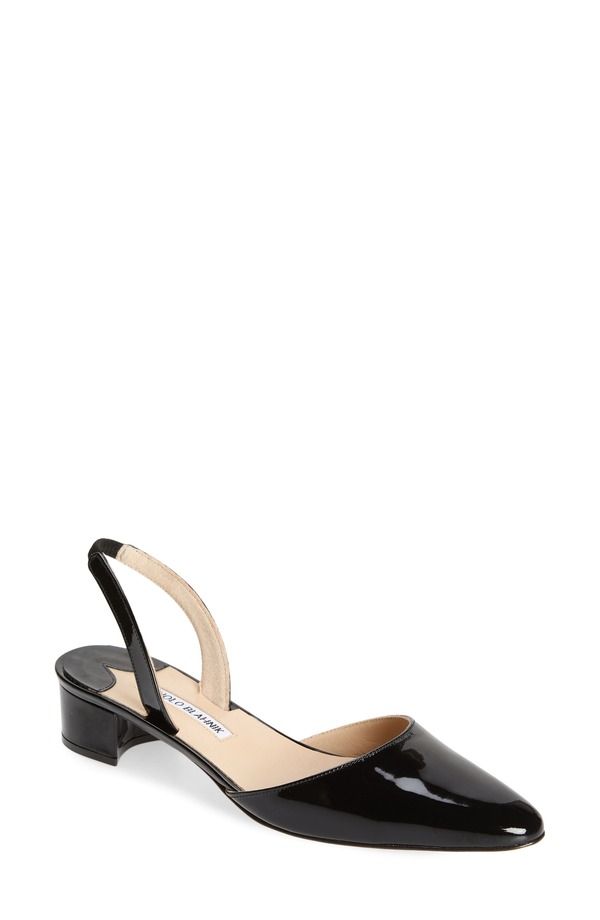 マノロ ブラニク レディース シューズ パンプス ヒール Manolo Blahnik Aspro Block Heel Slingback Pump Black ブラック
