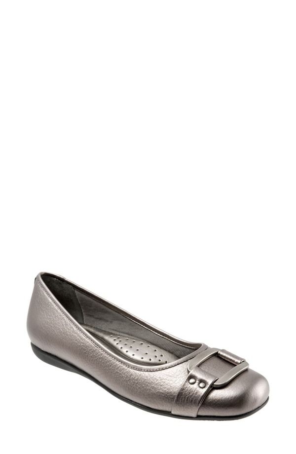 トロッターズ レディース シューズ パンプス Trottersizzle Signature Flat Multiple Widths Available Pewter Metallic ピューター