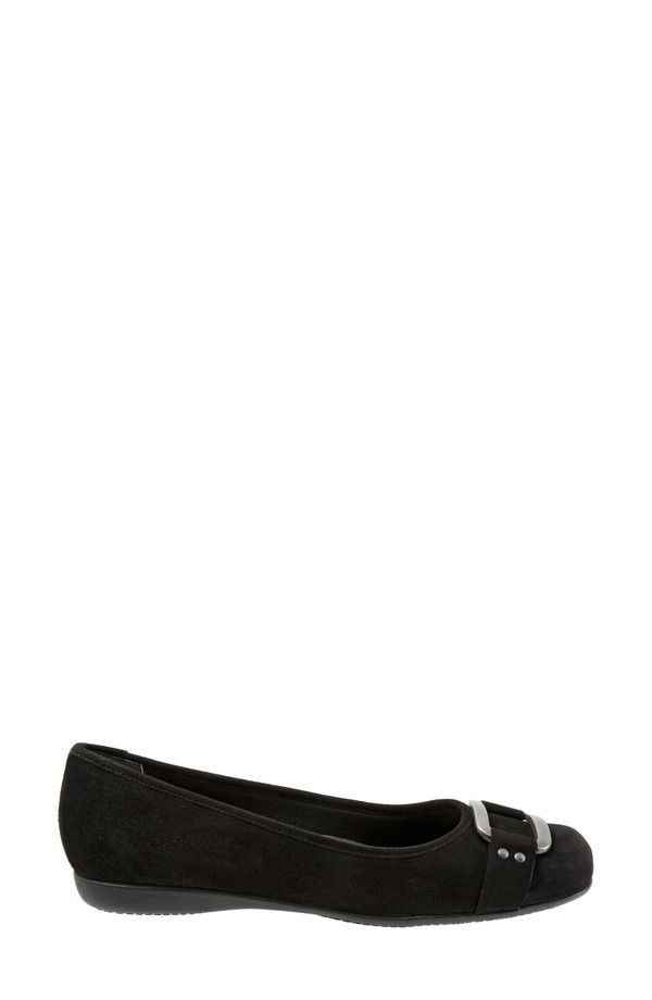 トロッターズ レディース シューズ パンプス Trottersizzle Signature Flat Multiple Widths Available Black Suede ブラック