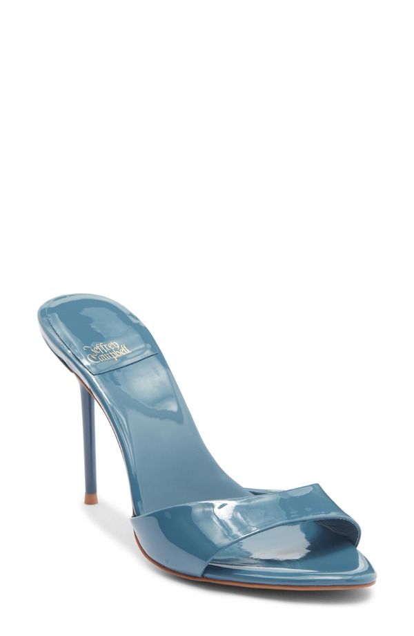 ジェフリー キャンベル レディース シューズ ヒール サンダル Jeffrey Campbell CeSoire Slide Sandal Dusty Blue Patent ブルー