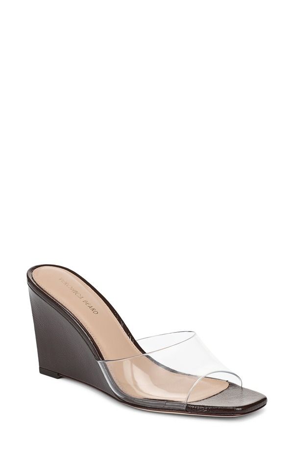 ヴェロニカ ベアード レディース シューズ ヒール サンダル Veronica Beard Asha Wedge Sandal Clear Mocha モカ