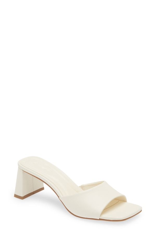 オープンエディット レディース シューズ ヒール サンダル Open Edit Jaydin Slide Sandal Ivory Egret アイボリー