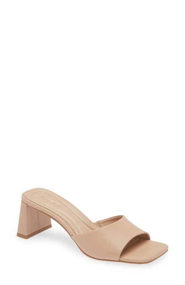 オープンエディット レディース シューズ ヒール サンダル Open Edit Jaydin Slide Sandal Beige ベージュ