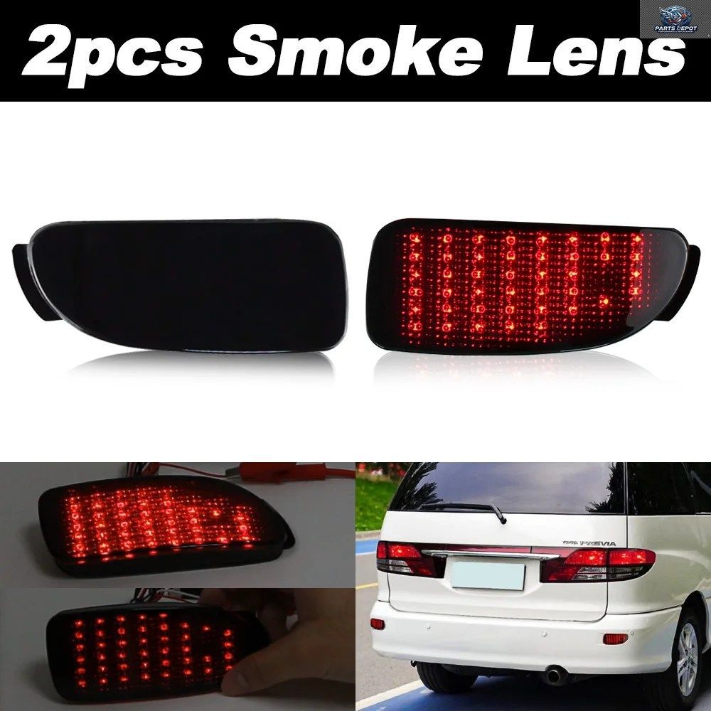 レア　スモーク　トヨタ車用 LEDライト付きバンパー　新品 トヨタ プレビア エスティマ タラゴ 30シリーズ用 LEDリアバンパー