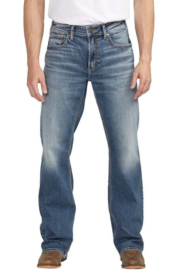 シルバー ジーンズ メンズ ボトムス デニムパンツ ストレート Silver Jeans Co Zac Relaxed Straight Leg Jeans Indigo インディゴ