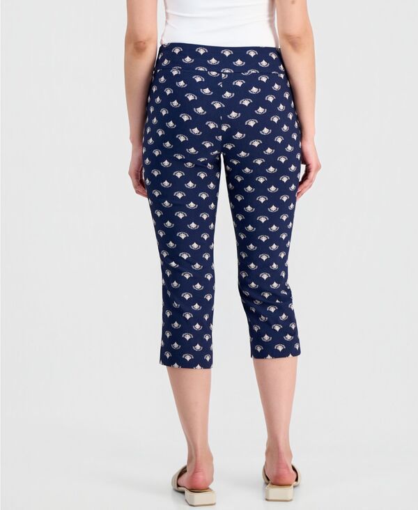 ジェイエムコレクション レディース ボトムス カジュアルパンツ プリント キャップ JM Collection Womens Printed PullOn Capri Pants Macys Excl