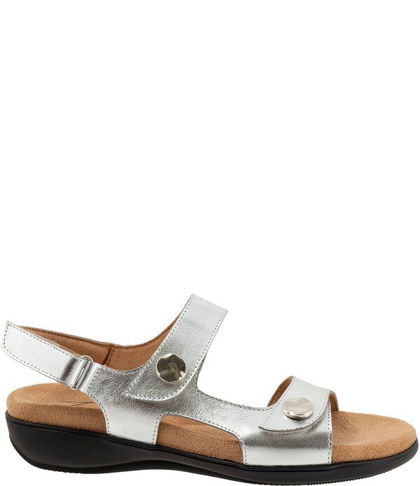 トロッターズ レディース シューズ サンダル トール レザー Trotters Romi Metallic Leather Sandalsilver シルバー
