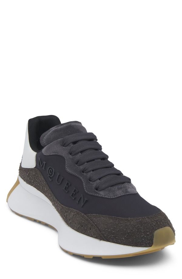 マックイーン メンズ シューズ スニーカー プリント McQueen Sprint Runner Sneaker Pearl パール