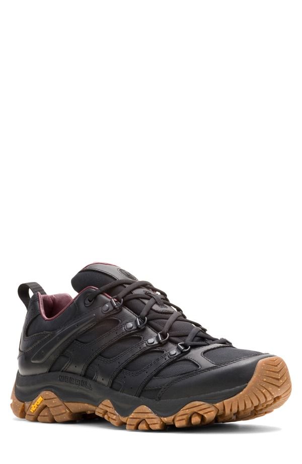 メレル メンズ シューズ スニーカー レザー Merrell Moab 3 Luxe Leather Hiking Shoe Black Gum ブラック