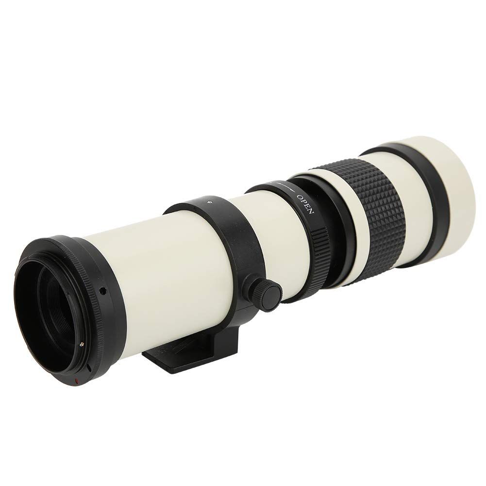新品 望遠レンズ キヤノンEF-Sマウントカメラ用 420-800mm 口径F8.3-16 フルマニュアルフォーカス望遠鏡ズーム 多層MCコーティング 手動フォーカス レンズ 月の観察 野生動物 遠くの風景 7,595円