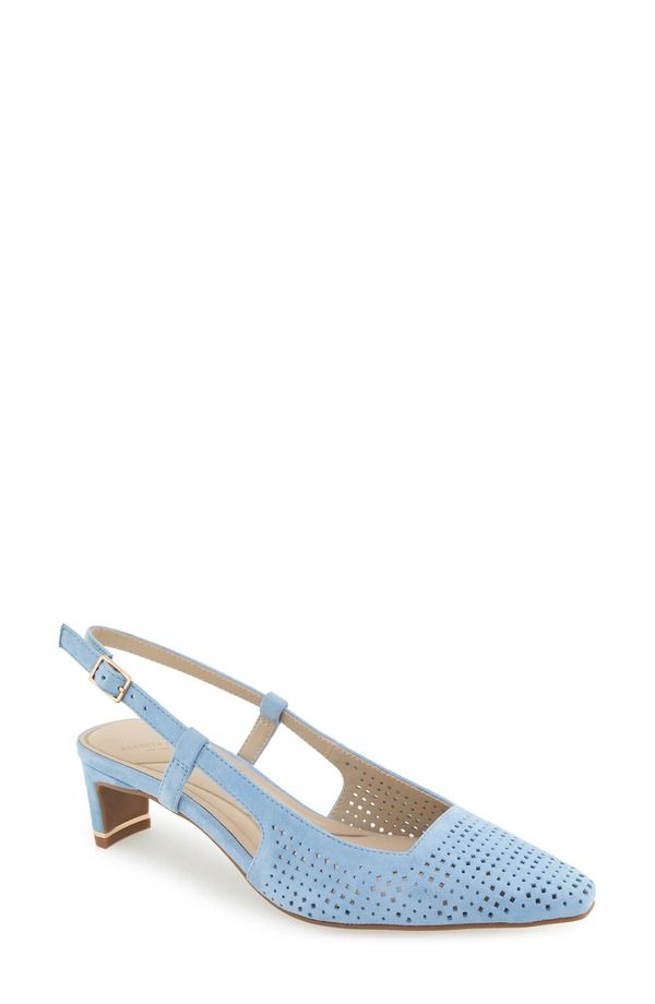 ケネスコール レディース シューズ パンプス Kenneth Cole Marbella Perf Slingback Pump Sky Blue Suede ブルー