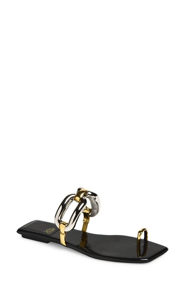 ジェフリー キャンベル レディース シューズ サンダル Jeffrey Campbell Guilded2 Toe Loop Sandal Black Patent Combo ブラック