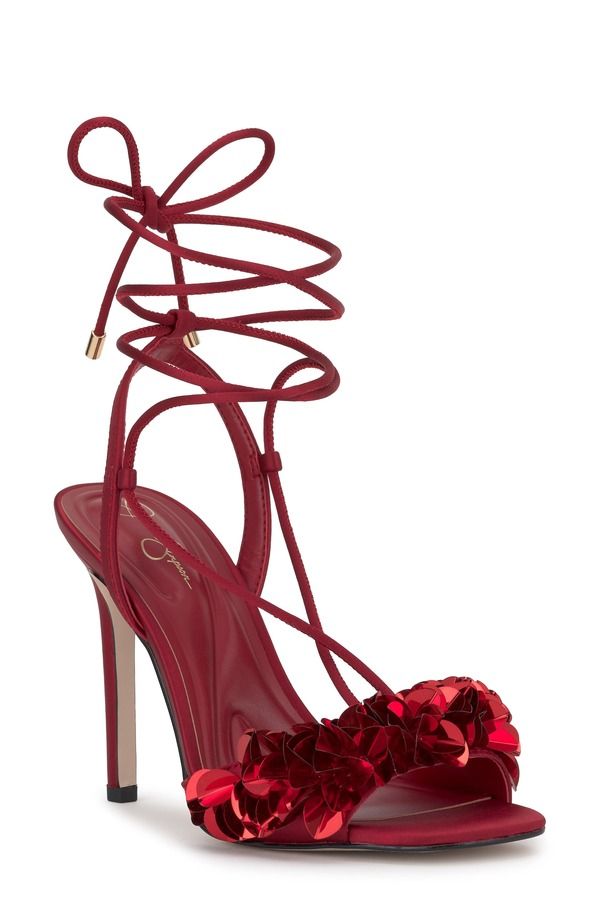 ジェシカシンプソン レディース シューズ サンダル アンクル Jessica Simpson Oveny Ankle Wrap Sandal Chili Pepper