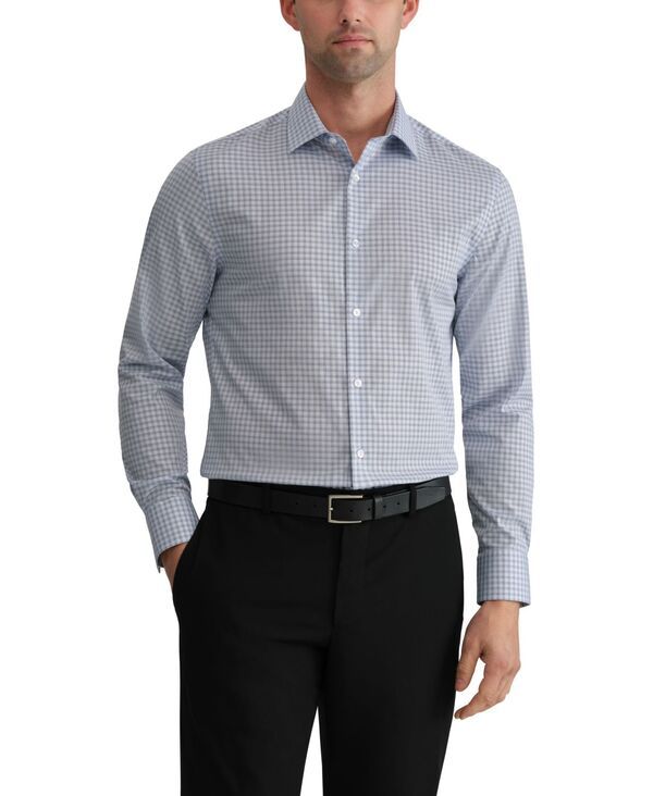 カルバンクライン メンズ トップス シャツ スリムフィット コットン Calvin Klein Mens Refined Cotton Stretch Shirt Slim Fit Blue ブルー
