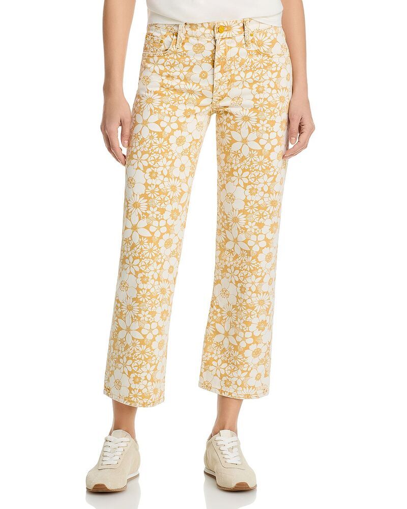 マザー レディース ボトムス デニムパンツ フラワー柄 アンクル ジーンズ フラワー MOTHER The Mid Rise Rambler Zip Ankle Jeans in Floral Not