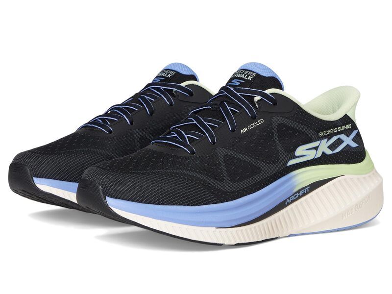 スケッチャーズ レディース シューズ スニーカー SKECHERS Performance Max Cushioning Arch Fit Areena Hands Free SlipIns Blac
