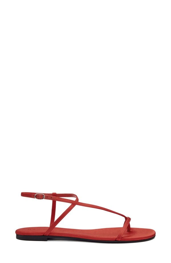 リフォーメーション レディース シューズ サンダル Reformation Pina Flat Sandal Poppy Satin｜詳細画像