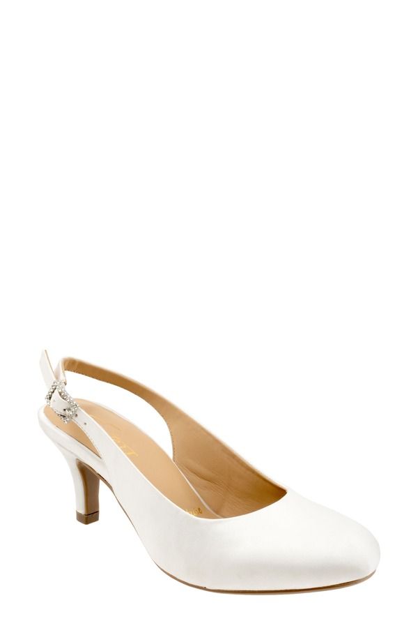 トロッターズ レディース シューズ パンプス Trotters Lexi Slingback Pump White Satin ホワイト