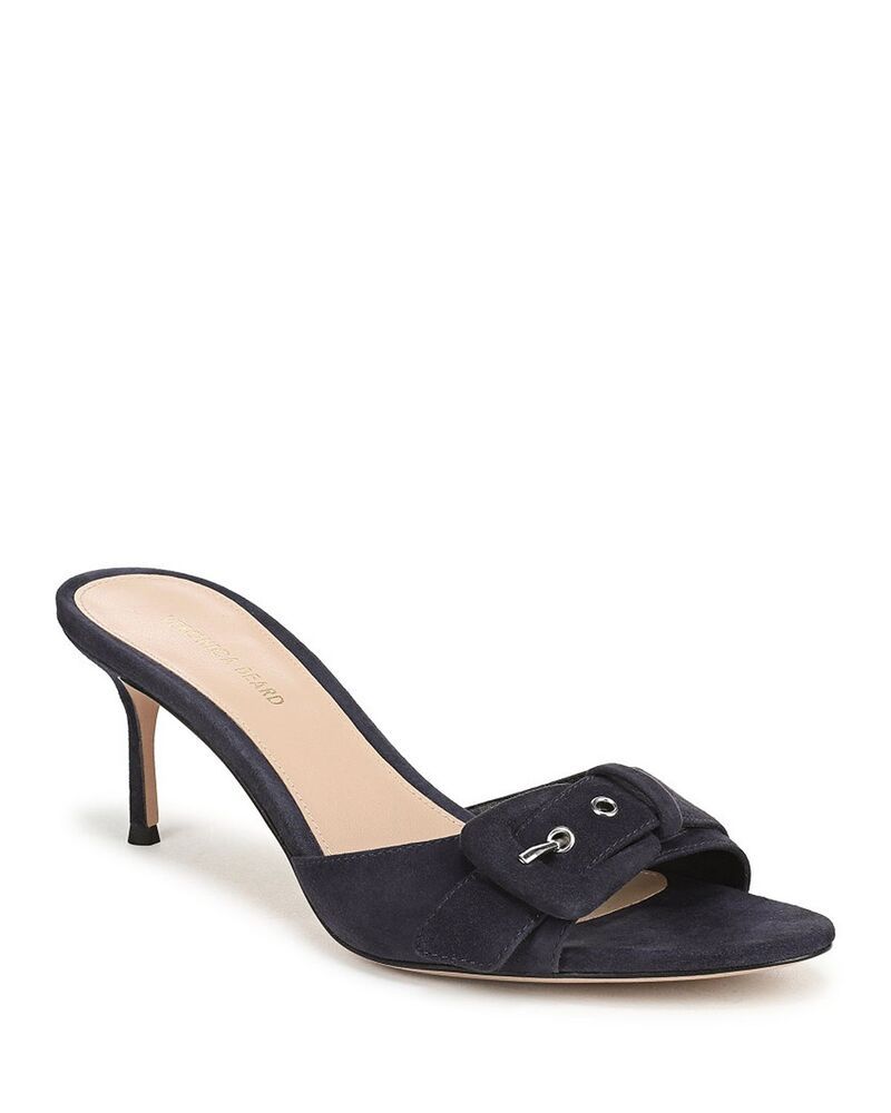 ヴェロニカ ベアード レディース シューズ サンダル Veronica Beard Womens Tia Buckle Sandals Navy Suede ネイビー