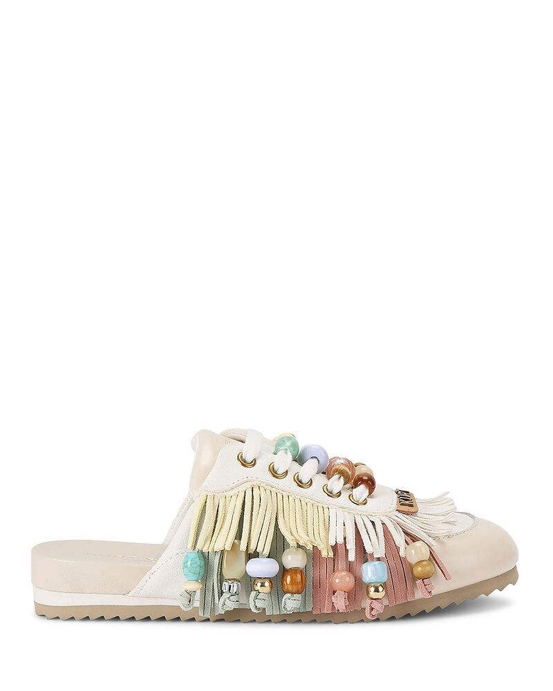 カートジェイガーロンドン レディース シューズ サンダル フリンジ KURT GEIGER LONDON Womens Islington Fringe Mules Open White ホワイト