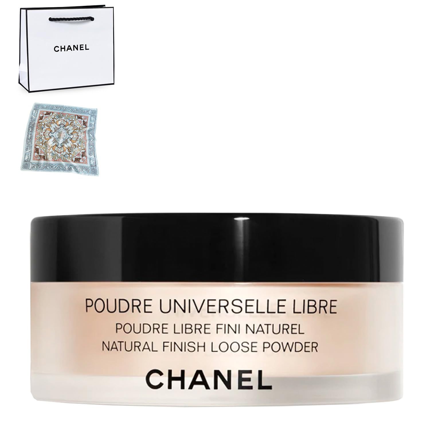 新品 [ショップバッグ付] CHANEL シャネル ルースパウダー プードゥル ユニヴェルセル リーブル N フェイスパウダー オリジナルスカーフ付 ギフト プレゼント (20[ミディアム ライト])