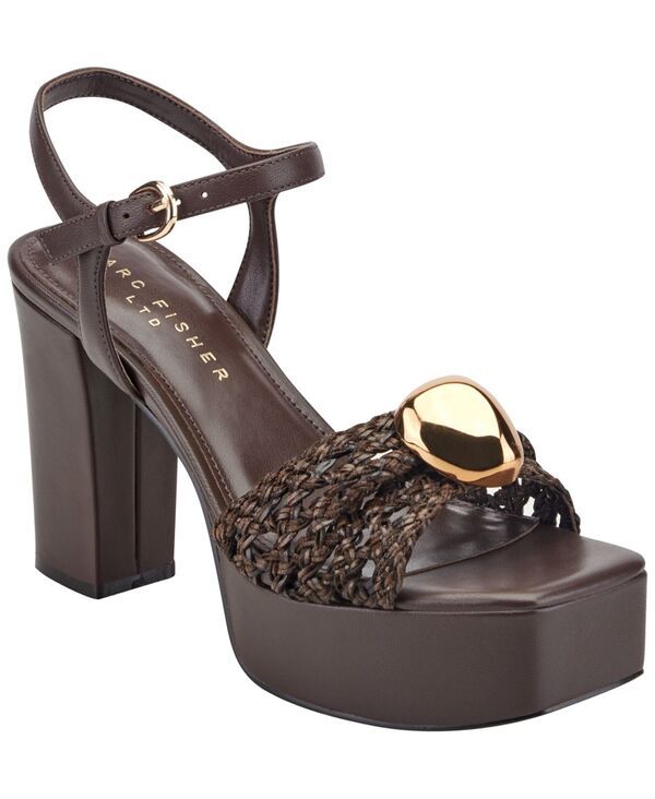 マーク・フィッシャー レディース シューズ サンダル プラットフォーム ヒール Marc Fisher LTD Womens Cabell Ornamented Block Heel Platform