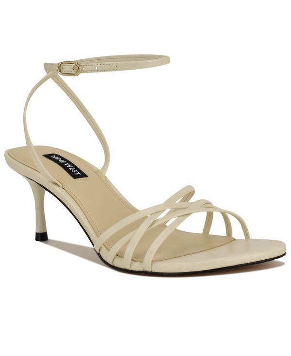 ナインウェスト レディース シューズ サンダル アンクル ヒール Nine West Womens Gazey Ankle Strap Kitten Heel Dressandals Chicream