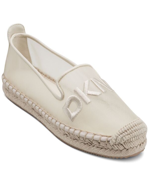 ダナ キャラン ニューヨーク レディース シューズ スリッポン・ローファー ロゴ DKNY Womens Mallandra Logo SlipOn Espadrille Flats Bone