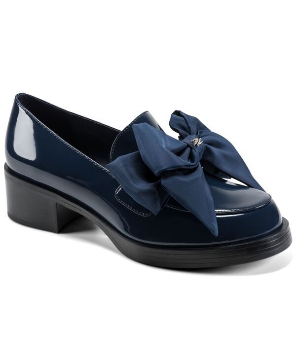 カール ラガーフェルド レディース シューズ パンプス ローファー KARLAGERFELD PARIS Womens Camilia Bow SlipOn Loafers New Navy Pate