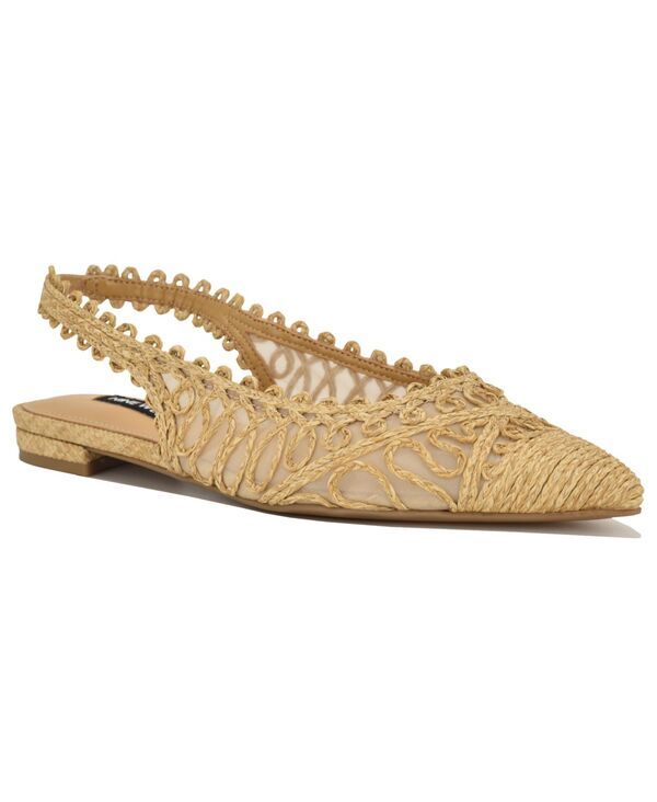 ナインウェスト レディース シューズ パンプス Nine West Womens Jovias Pointed Toe Slingback Dress Flats Natural