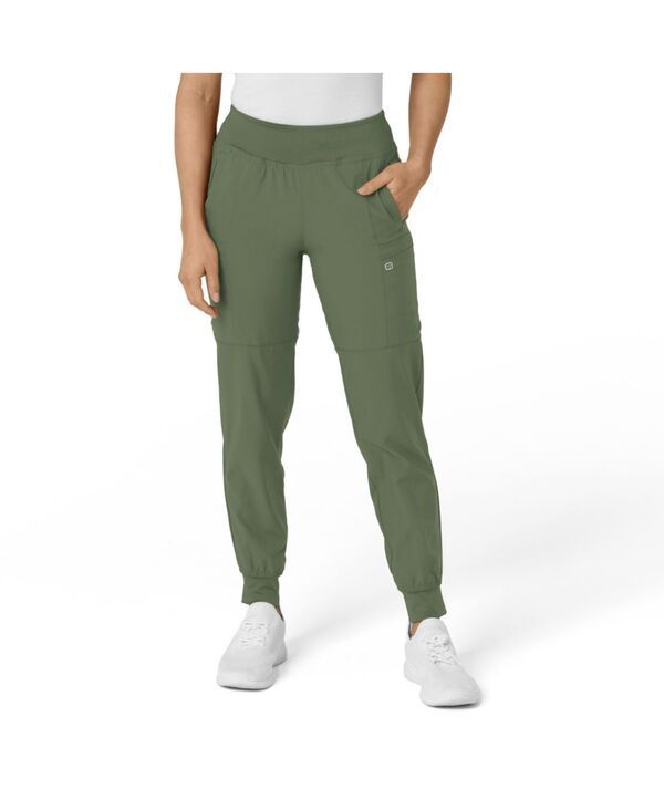 ウィンク レディース ボトムス カジュアルパンツ プラスサイズ Wink Plusize W123 Comfort Waist Cargo Jogger Scrub Pant Olive オリーブ