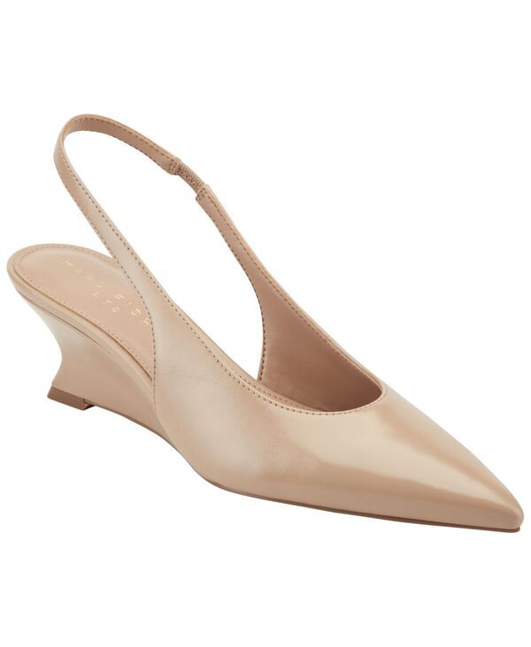 マーク・フィッシャー レディース シューズ パンプス レザー Marc Fisher LTD Womens Taten Leather Slingback Wedge Pumps Light Natu