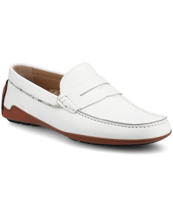 タフト メンズ シューズ スリッポン・ローファー Taft Mens Luke Driver Moc Loafers White ホワイト
