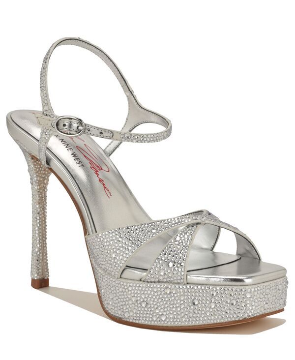 ナインウェスト レディース シューズ サンダル Nine West x Marilyn Monroe Womens Talent Rhinestone Stiletto Dressandal silv