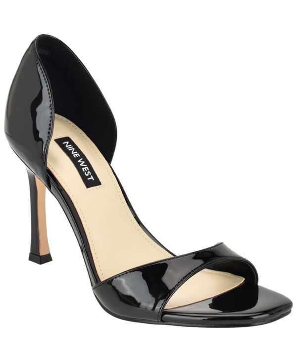 ナインウェスト レディース シューズ サンダル Nine West Womens Kylva TwoPiece Stiletto Dressandals Black Patent ブラック