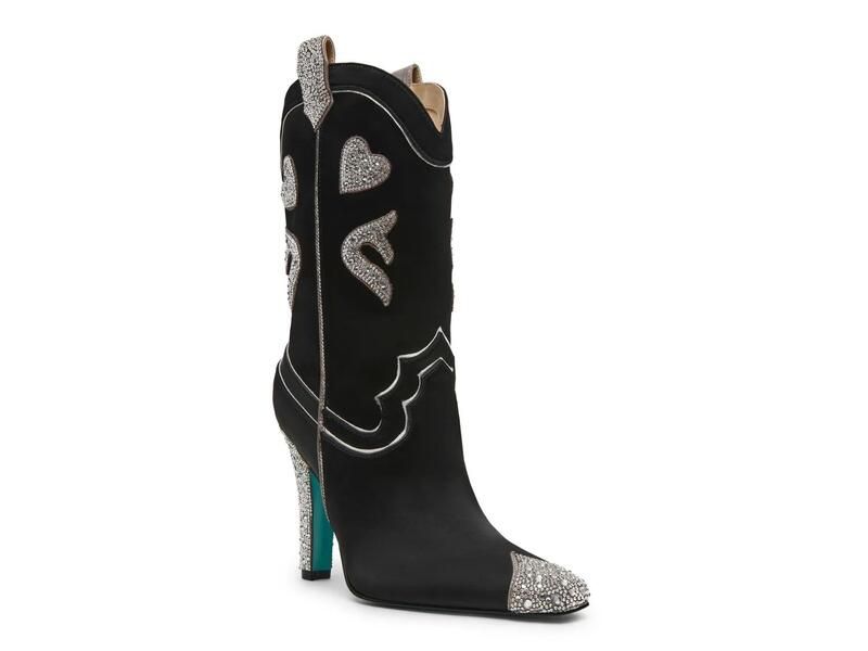ベッツィジョンソン レディース シューズ ブーツ・レインブーツ Betsey JohnsonToby Cowboy Boot Black ブラック