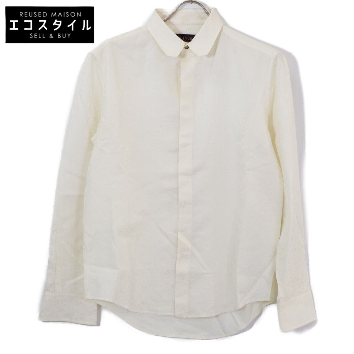 LOUIS VUITTON　ルイヴィトン　【美品/国内正規】RM201F TCN HIFS6W シルクｘコットン ジャガードモノグラム 長袖シャツ　37