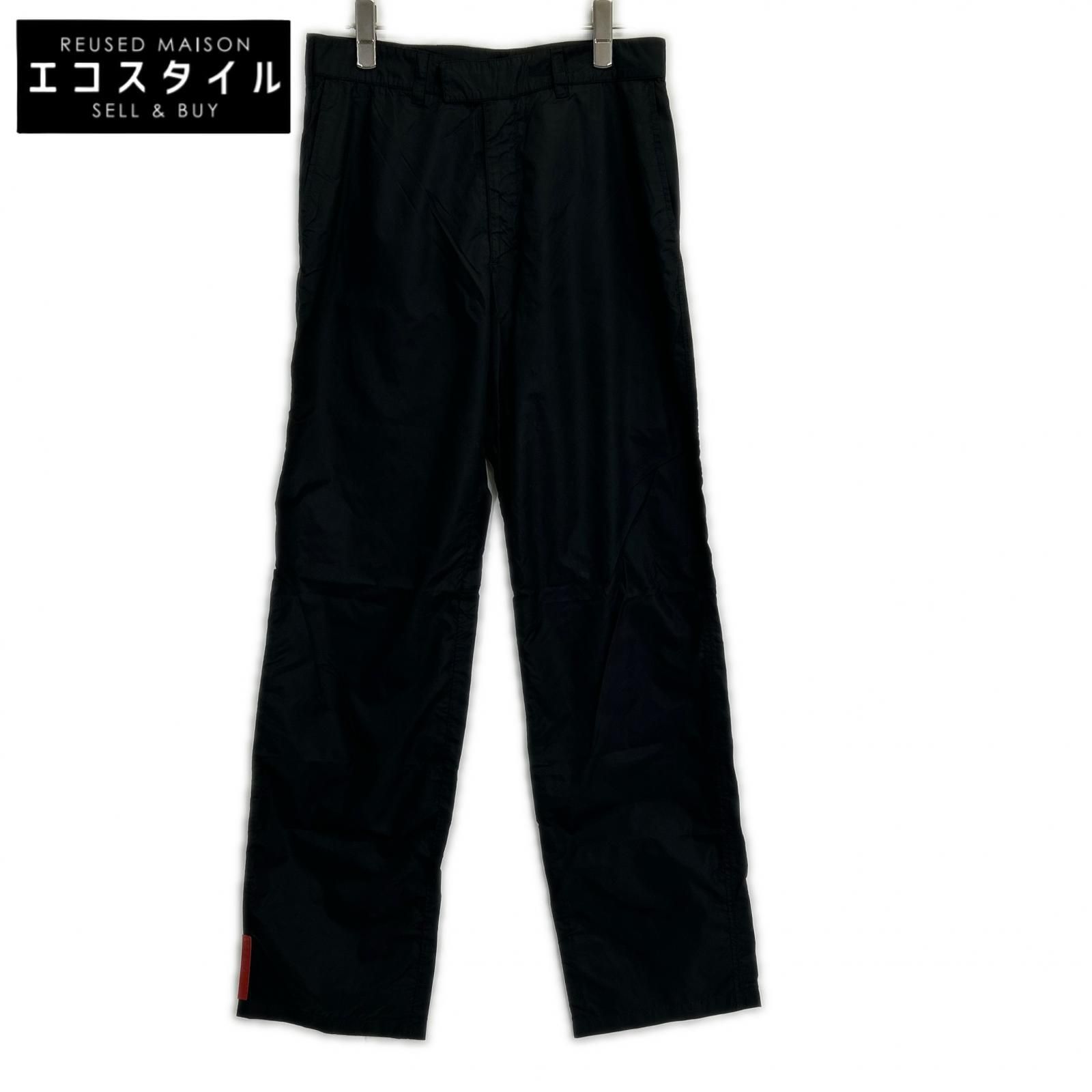 PRADA SPORT　プラダスポーツ　ブラック ナイロンパンツ ギミック　44