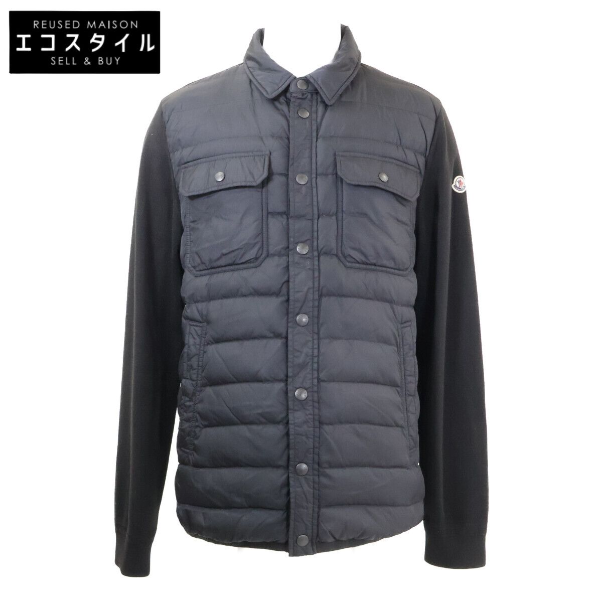 MONCLER　モンクレール　【美品】C20919412600 MAGILIONE TORICOT CARDIGAN ニット/ダウン切替 シャツジャケット　XXL