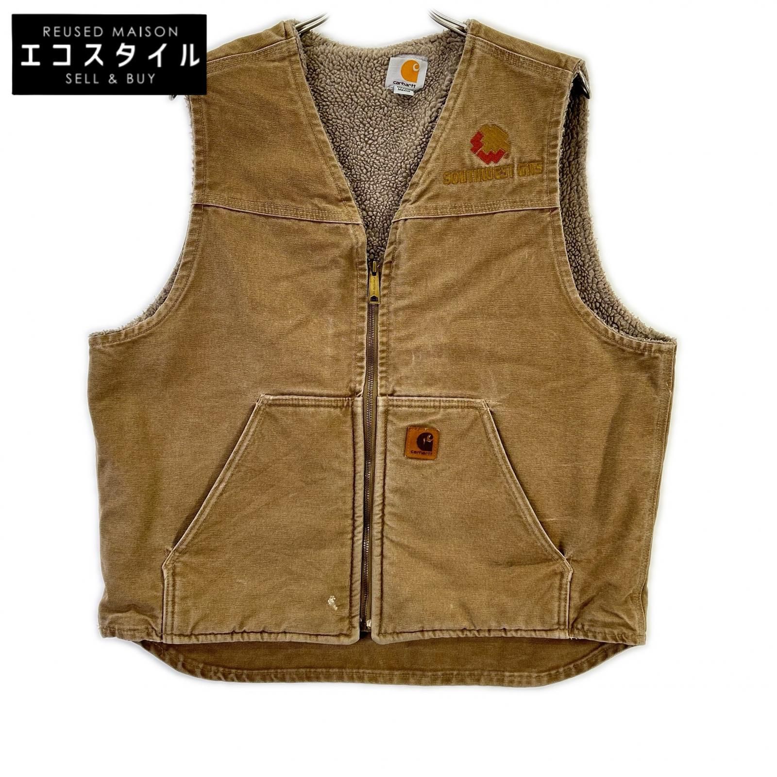 carhartt　カーハート　ブラウン ダック生地 ワークベスト　L