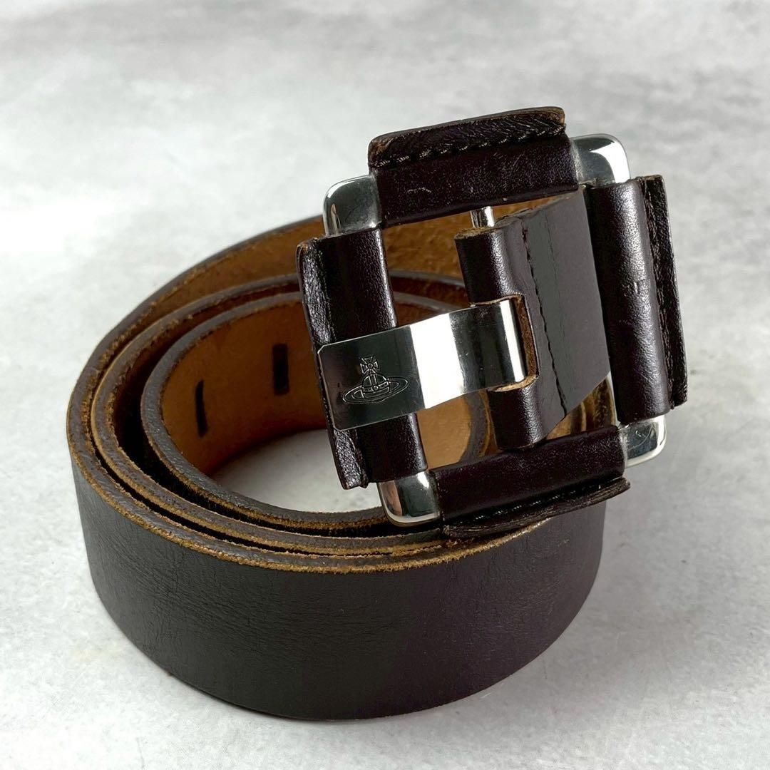 Vivienne Westwood leather belt Orb brown
