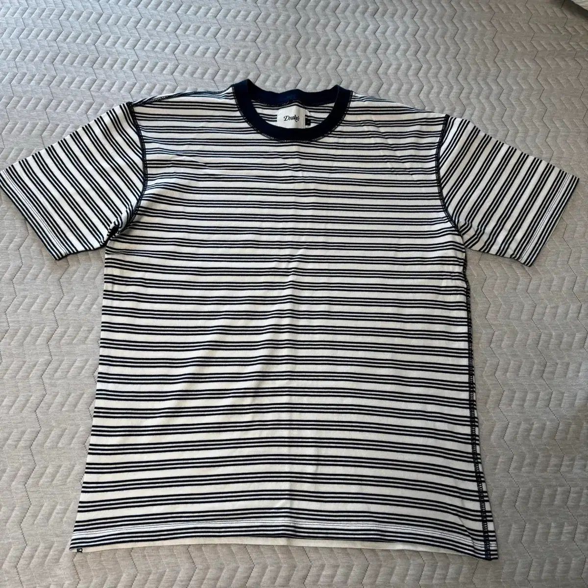 ドレイクス ストライプ Tシャツ L
