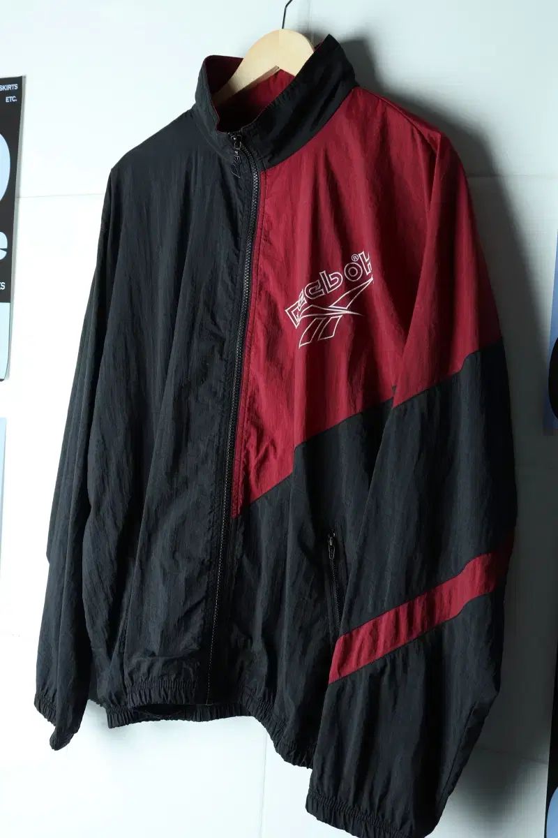 (M-3XL) リーボック ジップアップ ウィンドブレーカー アウター ジャケット 90年代 レア-H34008