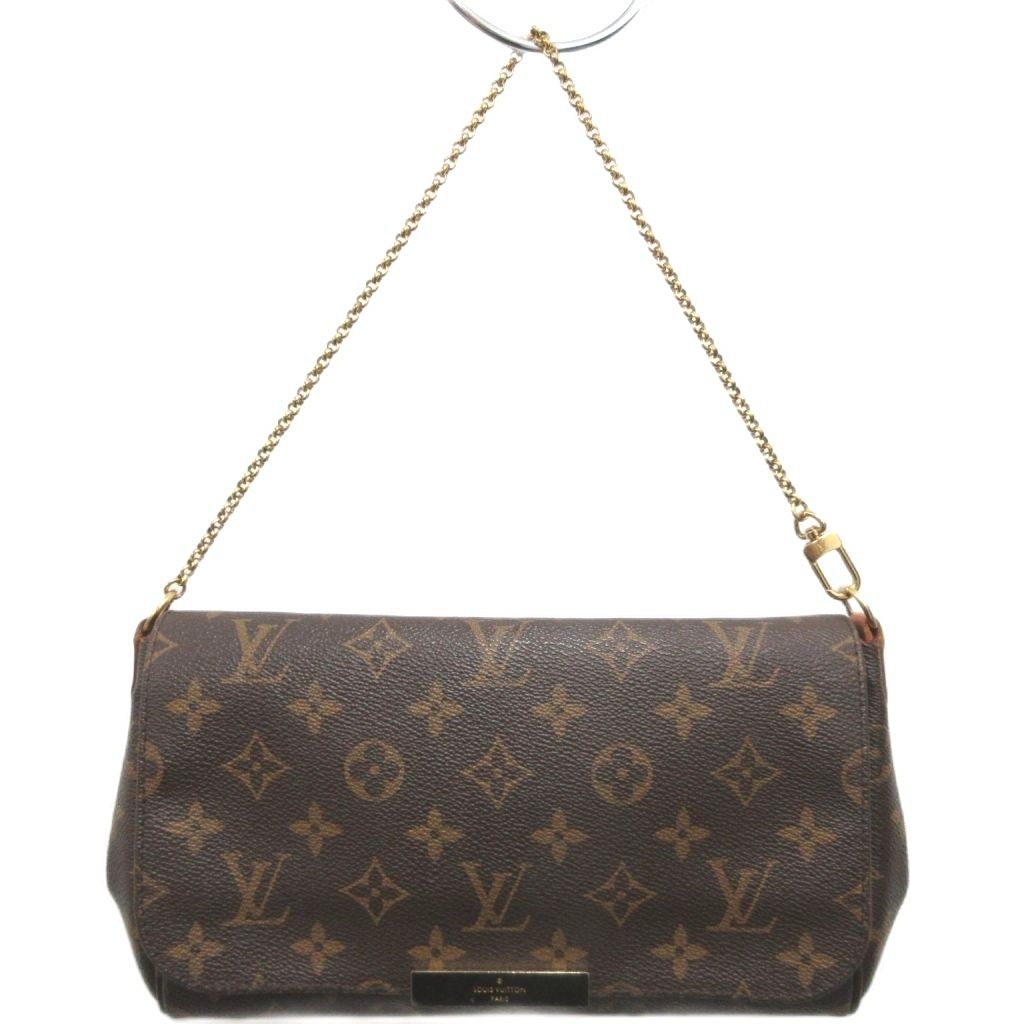 ルイヴィトン LOUIS VUITTON M40718 フェイボリットMM モノグラム ハンドバッグ ショルダーバッグ チェーン金具 ゴールド金具 茶 ブラウン ☆AA★