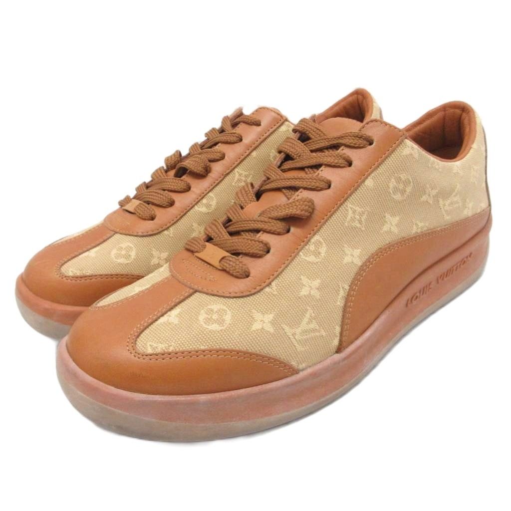 Louis Vuitton スニーカー ブラウン　lvトレイナー　8.5 Louis Vuitton ロゴスニーカー ブラウン ヴィトン LVトレイナーライン